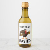 Tijd voor een verbijsterde grappige Thanksgiving i Wijn Etiket (Voorkant)