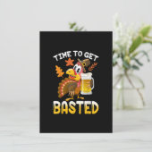 Tijd voor een verbijsterde Thanksgiving Turkije Da Kaart (Staand voorkant)