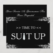 Tijd voor een zwarte insteekkaart kaart (Voorkant / Achterkant)