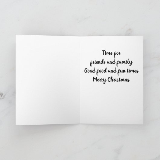 TIJD VOOR FAMILIE, VRIENDEN EN CELEBRATING-CHRISTM KAART (Binnen)