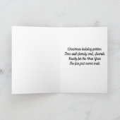 **TIJD VOOR FAMILIE, VRIENDEN EN VLEES** CHRISTMAS KAART (Binnen)