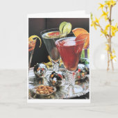 **TIJD VOOR FAMILIE, VRIENDEN EN VLEES** CHRISTMAS KAART (Gele Bloem)