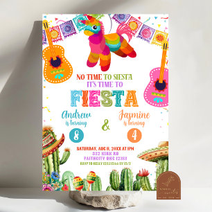 Tijd voor Fiesta Sibling Joint Fiesta verjaardagsf Kaart