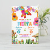 Tijd voor Fiesta Sibling Joint Fiesta verjaardagsf Kaart (Staand voorkant)