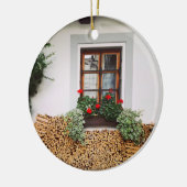 "Tijd voor gebrande kastanjes" Keramisch Ornament (Links)