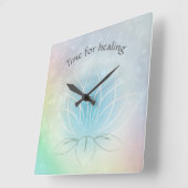 "Tijd voor genezing" regenboogklok Vierkante Klok (Hoek)