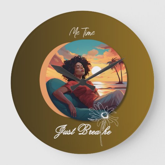 Tijd voor ‘gewoon ademen’ grote klok (Voorkant)