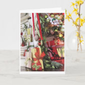 *** TIJD VOOR GEZIN EN VRIENDEN ZWARE CHRISTMAS*** KAART (Gele Bloem)