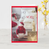 *** TIJD VOOR GEZIN EN VRIENDEN ZWARE CHRISTMAS*** KAART (Gele Bloem)