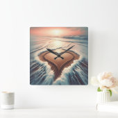 Tijd voor Grace Wall Clock Vierkante Klok (Huis)