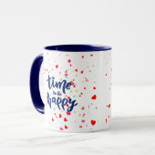 Tijd voor Happhy-typografie Mok (Voorkant links)