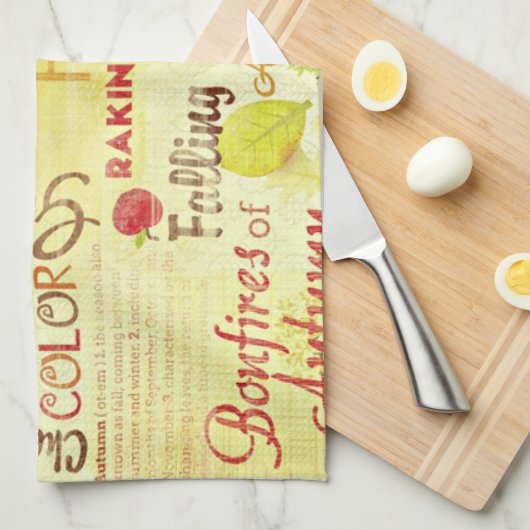 Tijd voor Herfst keukenhanddoeken (Quarter Fold)