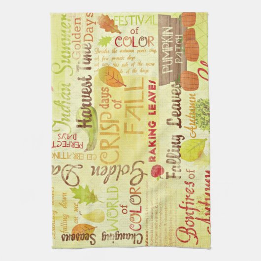 Tijd voor Herfst keukenhanddoeken (Verticaal)