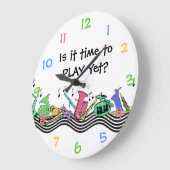 Tijd voor het afspelen van muziekinstrumenten grote klok (Hoek)