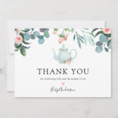 Tijd voor het Baby shower Tea Bedankt (Voorkant)