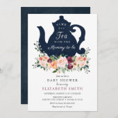 Tijd voor het Baby shower van Tea Kaart (Voorkant / Achterkant)