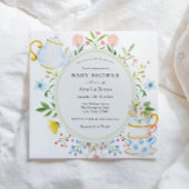 Tijd voor het Baby shower van Tea Wildflower Kaart