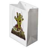 Tijd voor het eten van grillen eng Zombie Hallowee Medium Cadeauzakje (Achterkant Gekanteld)