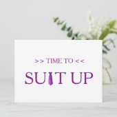 Tijd voor het installeren van Paars Stropdas Kaart (Staand voorkant)