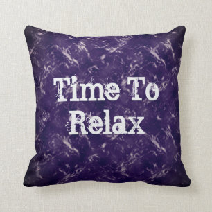 Tijd voor het Relax Abstract Paars Kussen