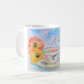 Tijd voor het schilderen van de Waterverf van thee Koffiemok (Voorkant links)