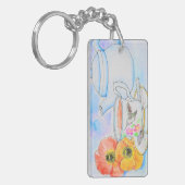 Tijd voor het schilderen van de Waterverf van thee Sleutelhanger (Voorkant Links)