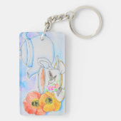 Tijd voor het schilderen van de Waterverf van thee Sleutelhanger (achterkant)