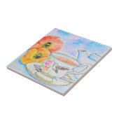 Tijd voor het schilderen van de Waterverf van thee Tegeltje (Zijkant)