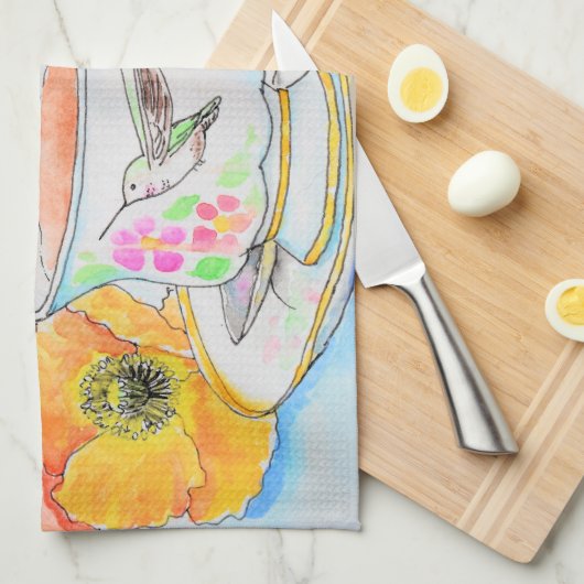 Tijd voor het schilderen van de Waterverf van thee Theedoek (Quarter Fold)