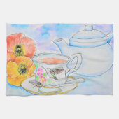 Tijd voor het schilderen van de Waterverf van thee Theedoek (Horizontaal)