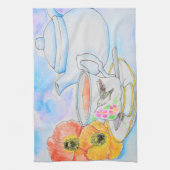 Tijd voor het schilderen van de Waterverf van thee Theedoek (Verticaal)