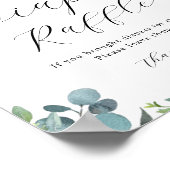 Tijd voor het Ta Blue Floral Diaper Raffle Sign Poster