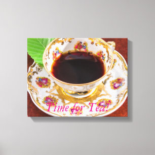 Tijd voor het Tea Design Canvas Afdruk