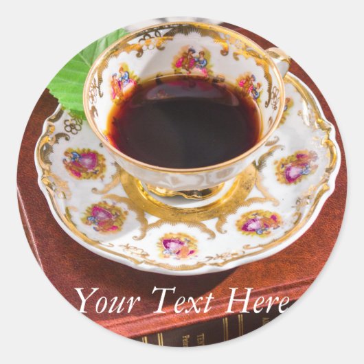 Tijd voor het Tea Design Ronde Sticker (Voorkant)