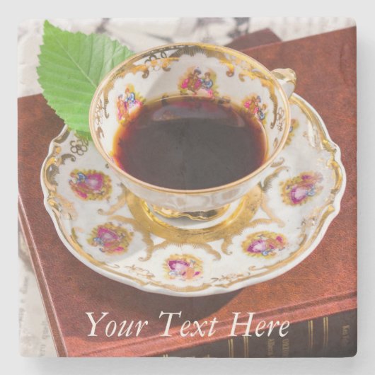 Tijd voor het Tea Design Stenen Onderzetter (Voorkant)