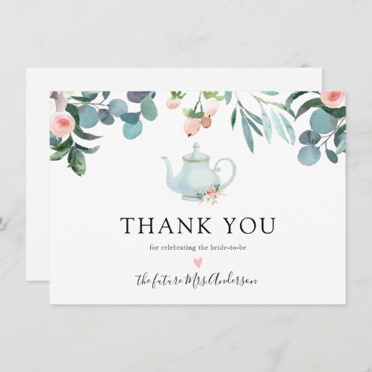 Tijd voor het Vrijgezellenfeest Tea Bedankt (Voorkant / Achterkant)