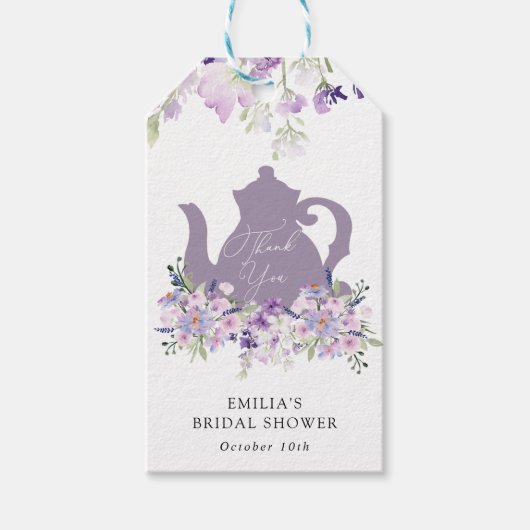 Tijd voor het Vrijgezellenfeest Tea Dank u Labels  Cadeaulabel (Voorkant)