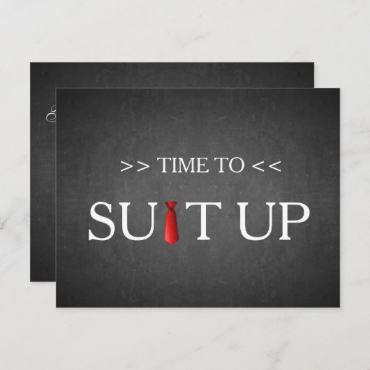 Tijd voor het zwarte toetsenbord Rood Stropdas ins Kaart (Voorkant / Achterkant)