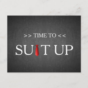 Tijd voor het zwarte toetsenbord Rood Stropdas ins Kaart