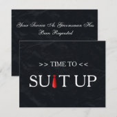 Tijd voor het zwarte toetsenbord Rood Stropdas Kaart (Voorkant / Achterkant)