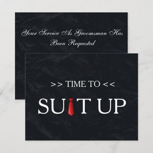 Tijd voor het zwarte toetsenbord Rood Stropdas Kaart (Voorkant / Achterkant)