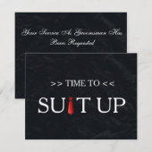 Tijd voor het zwarte toetsenbord Rood Stropdas Kaart (Voorkant / Achterkant)