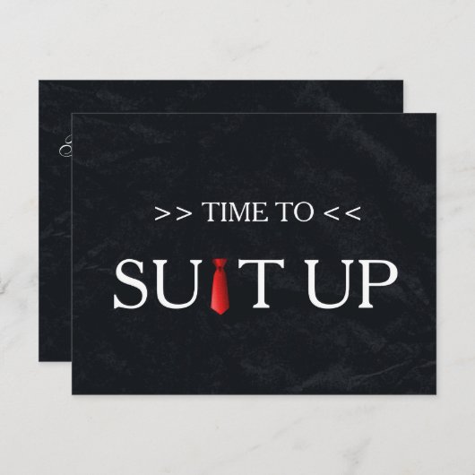 Tijd voor het zwarte toetsenbord Rood Stropdas Kaart (Voorkant / Achterkant)