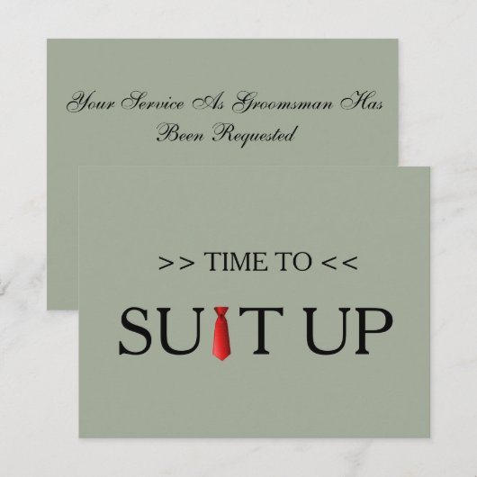 Tijd voor het zwarte toetsenbord Rood Stropdas Kaart (Voorkant / Achterkant)