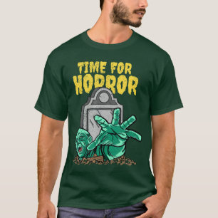 Tijd voor Horror Halloween Zombie meisje T-shirt