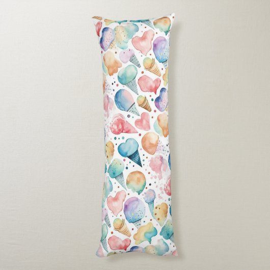 Tijd voor Ice Cream Body Pillow Lichaamskussen (Achterkant (Verticaal))