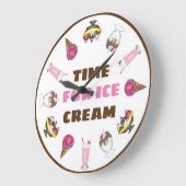 Tijd voor Ice Cream Sundae Milkshake Banana Split Grote Klok (Hoek)