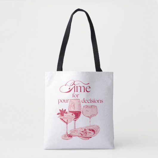 Tijd voor inschenken | Grappig drankdesign Tote Bag (Voorkant)