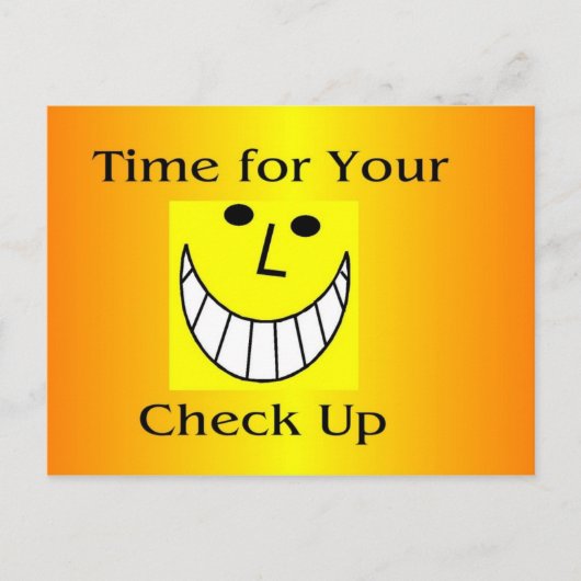 Tijd voor je cheque op postkaart (Voorkant)