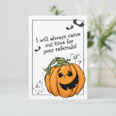 Tijd voor je doorverwijzing Halloween Bedankkaart (Staand voorkant)